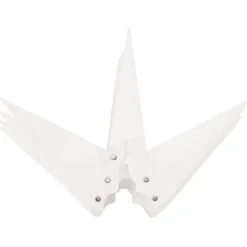 vidaXL Decoración-Lámpara de Navidad LED y estaca de tierra plegable blanca 57 cm