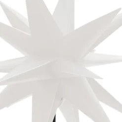 vidaXL Decoración-Lámpara de Navidad LED y estaca de tierra plegable blanca 57 cm
