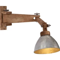 vidaXL Lámpara de pared 25 W E27 plateado vintage Clearance