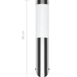 vidaXL Iluminación-Lámpara de pared acero inoxidable impermeable 60 W