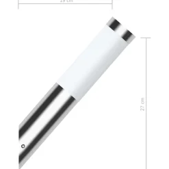 vidaXL Iluminación-Lámpara de pared acero inoxidable impermeable 60 W