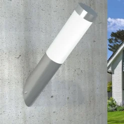 vidaXL Iluminación-Lámpara de pared acero inoxidable impermeable 60 W