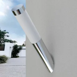 vidaXL Iluminación-Lámpara de pared acero inoxidable impermeable 60 W