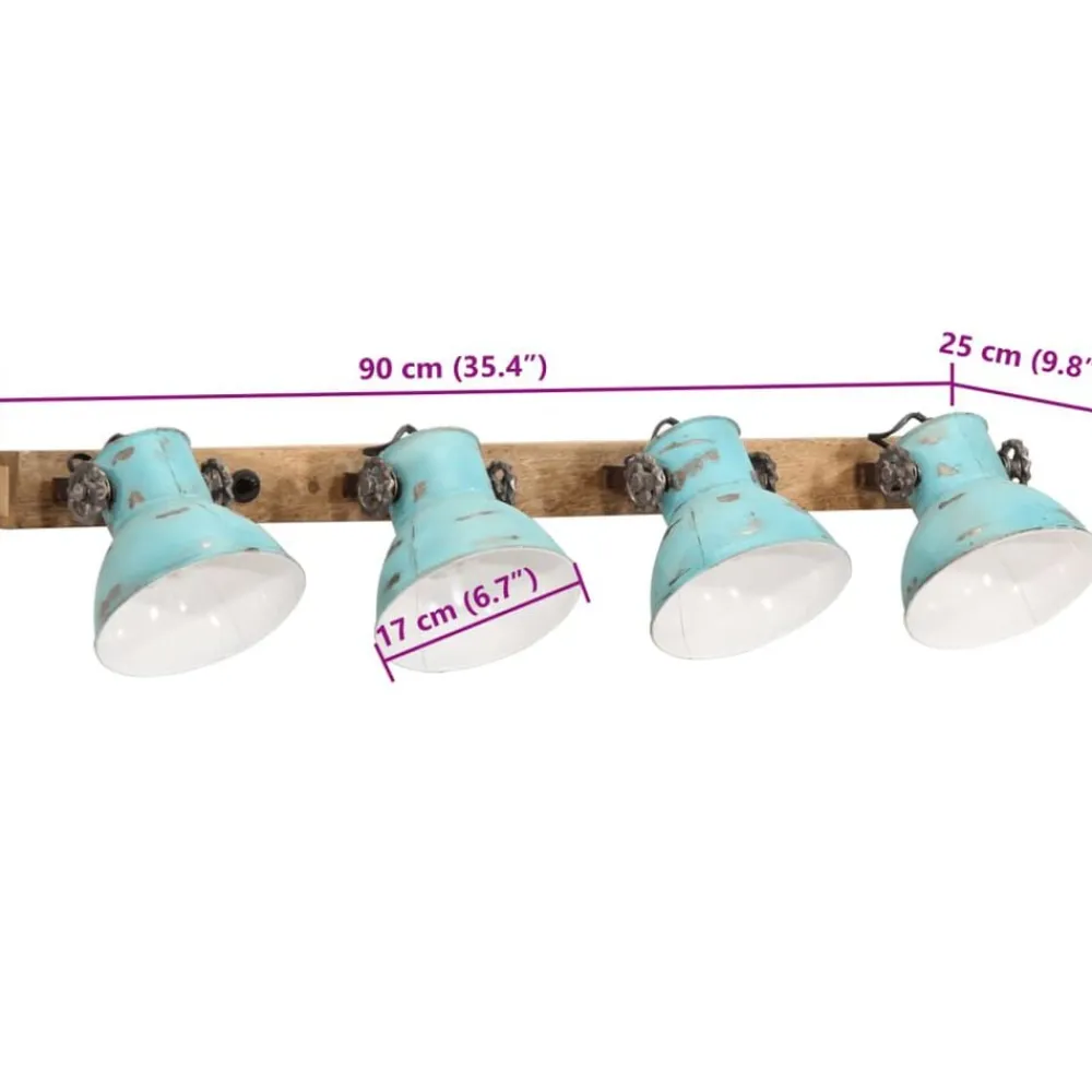 vidaXL Iluminación-Lámpara de pared desgastado 25 W E27 90x25 cm