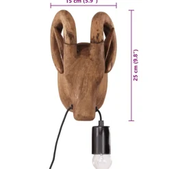 vidaXL Iluminación-Lámpara de pared con forma de animal 25 W E27 15x24x25 cm