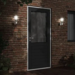 vidaXL Lámpara de pared de exterior con sensor acero inoxidable Plateado Online