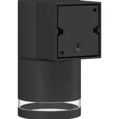 vidaXL Iluminación-Lámpara de pared de exterior aluminio fundido negro