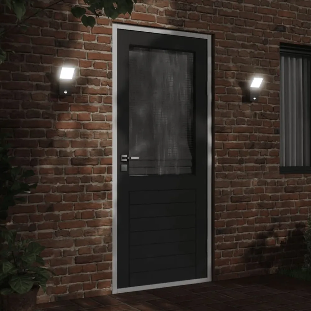 vidaXL Iluminación-Lámpara de pared de exterior LED aluminio fundido