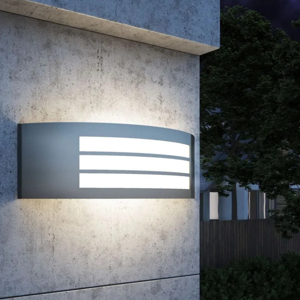 vidaXL Iluminación-Lámpara de pared de exterior acero inoxidable