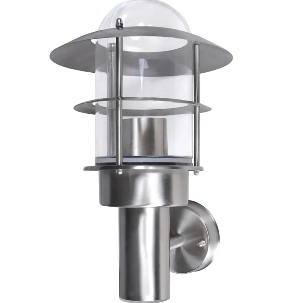vidaXL Lámpara de pared de exterior de acero inoxidable Clearance