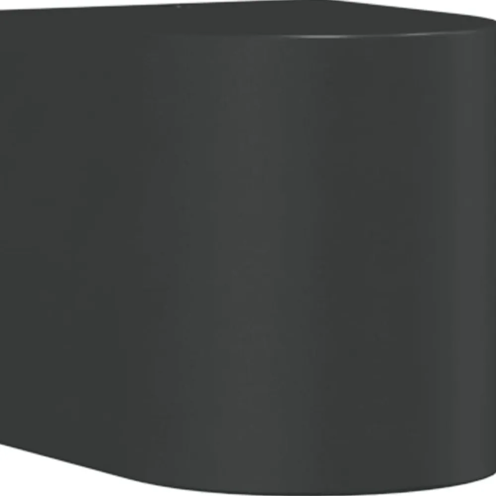 vidaXL Lámpara de pared de exterior aluminio fundido negro