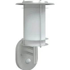 vidaXL Iluminación-Lámpara de pared de exterior con sensor acero inoxidable