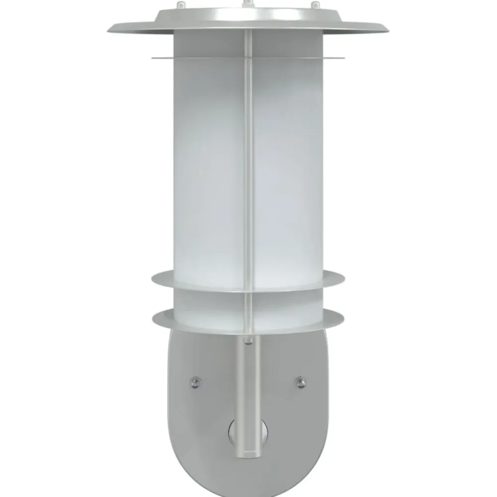 vidaXL Iluminación-Lámpara de pared de exterior con sensor acero inoxidable