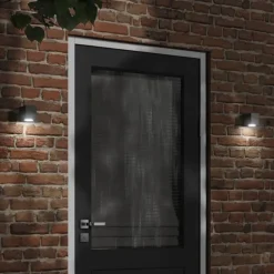vidaXL Lámpara de pared de exterior aluminio fundido negro
