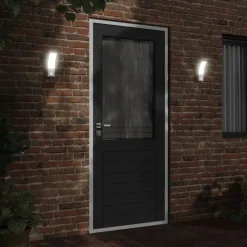 vidaXL Lámpara de pared de exterior LED con sensor aluminio Blanco Online