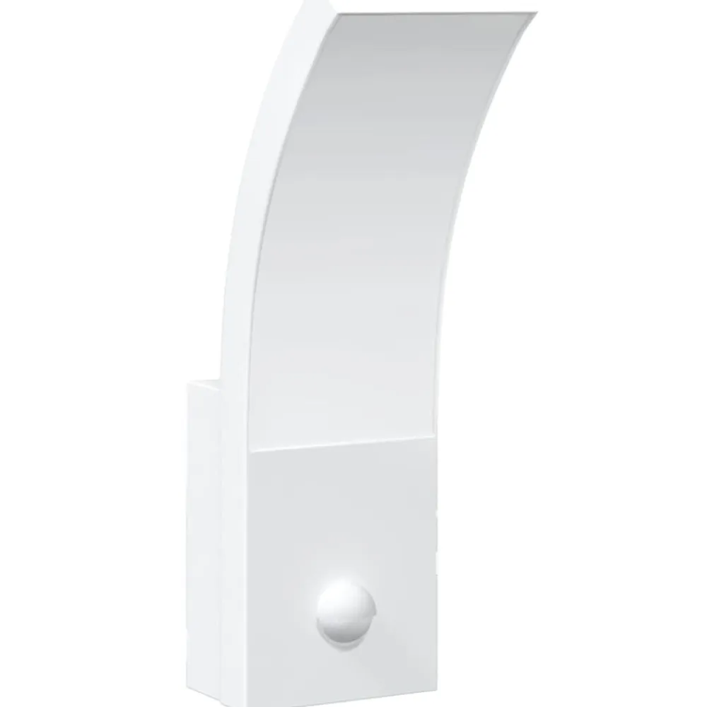 vidaXL Lámpara de pared de exterior LED con sensor aluminio Blanco Online