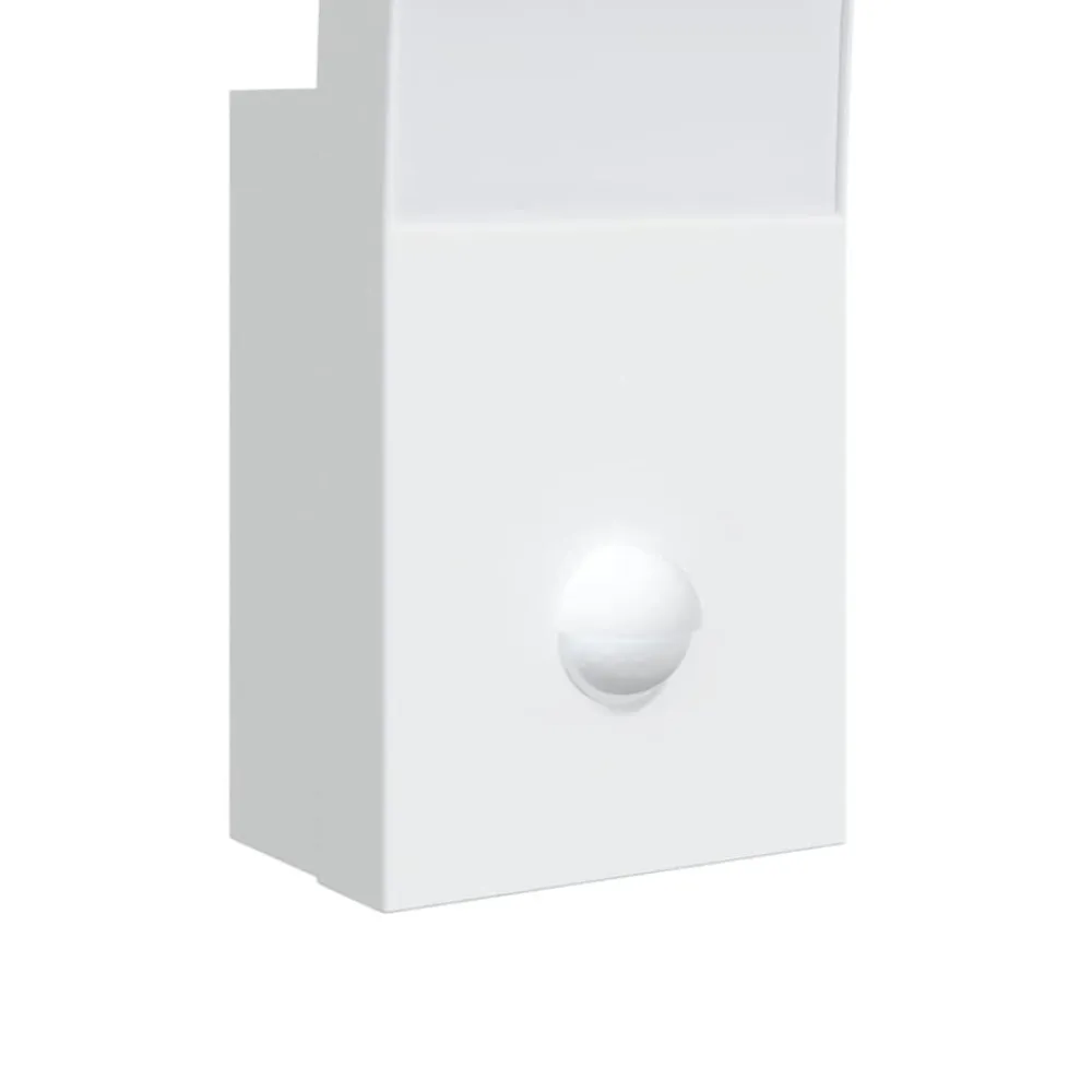 vidaXL Lámpara de pared de exterior LED con sensor aluminio Blanco Online