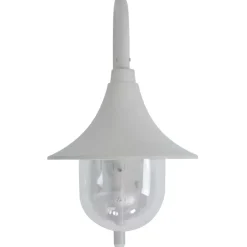 vidaXL Iluminación-Lámpara de pared de jardín aluminio blanca E27 42 cm