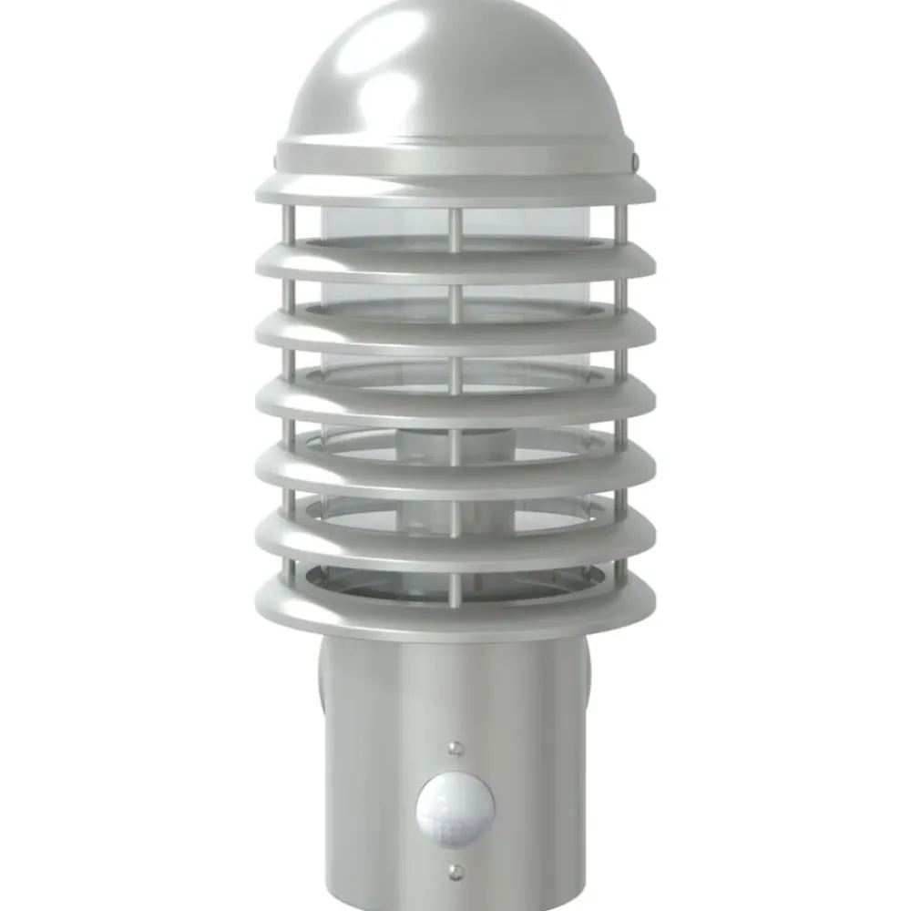 vidaXL Iluminación-Lámpara de pared de exterior con sensor acero inoxidable