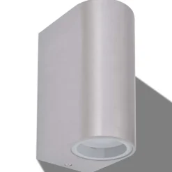 vidaXL Iluminación-Lámpara de pared exterior 2 uds. redonda ascendente/descendente