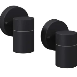 vidaXL Lámpara de pared exterior 2 uds acero inoxidable descendente Negro New