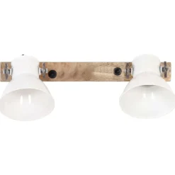 vidaXL Lámpara de pared industrial blanca 45x25 cm E27 Blanco New