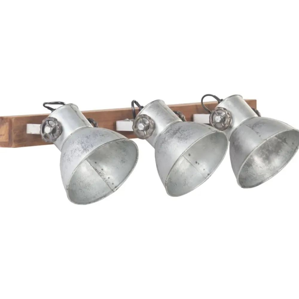 vidaXL Lámpara de pared industrial 65x25 cm E27 Plateado Online