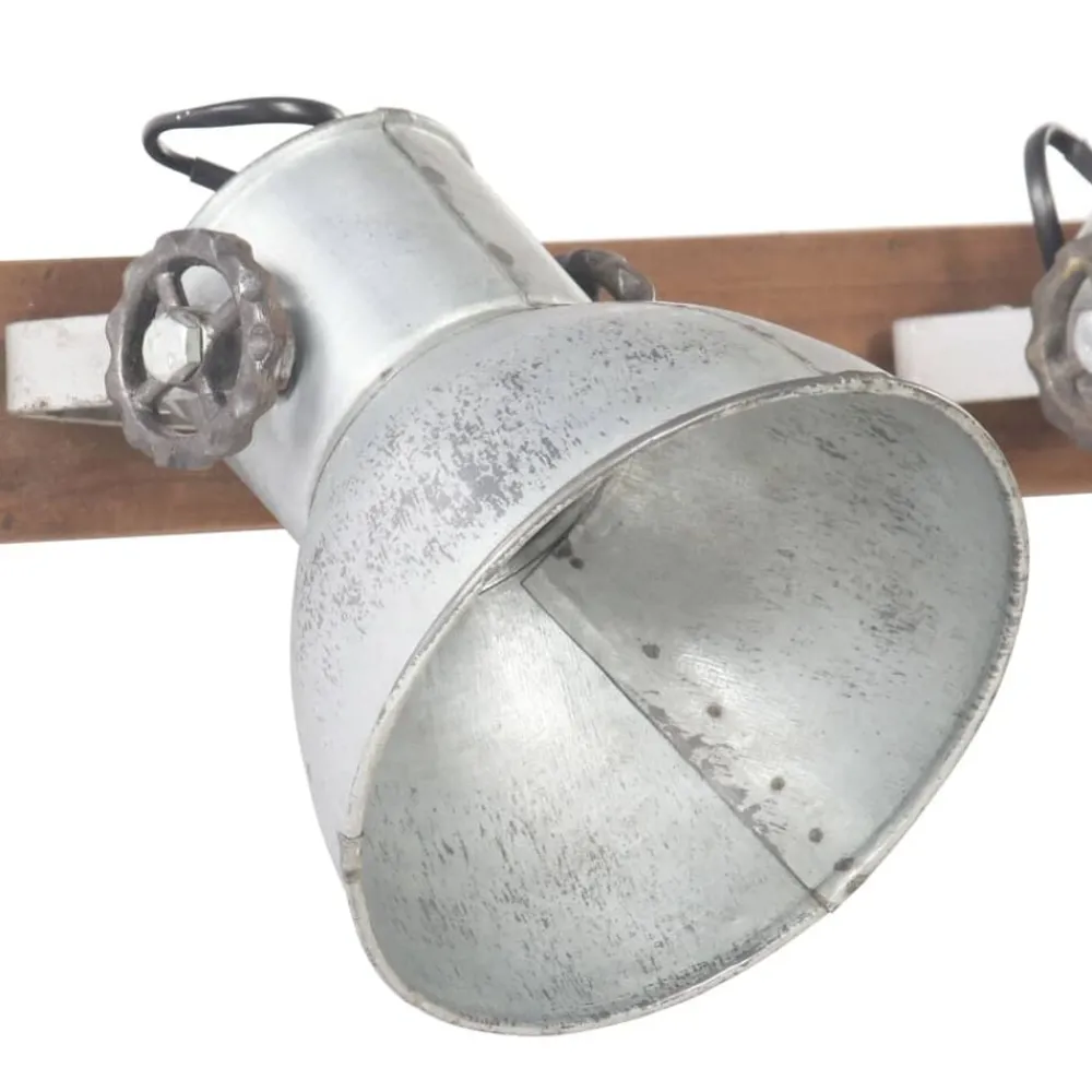 vidaXL Lámpara de pared industrial 65x25 cm E27 Plateado Online