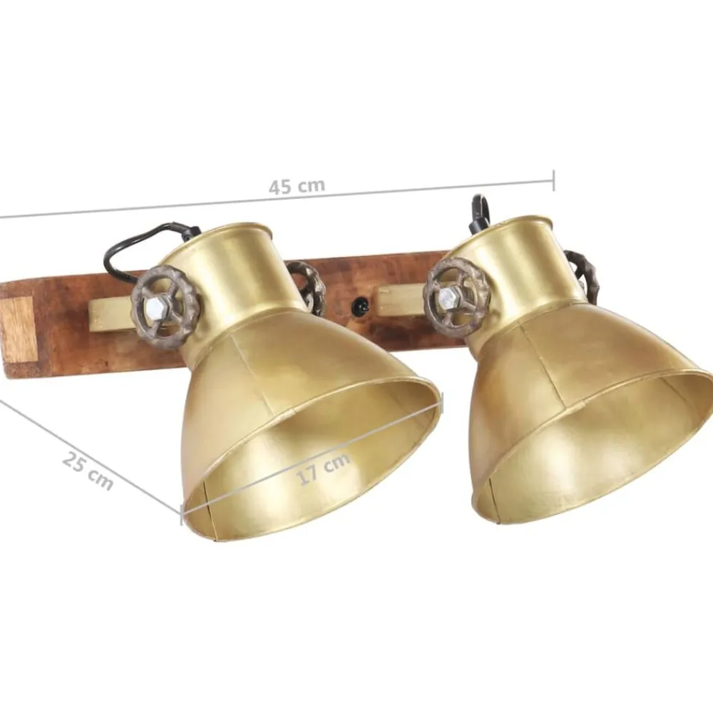 vidaXL Iluminación-Lámpara de pared industrial latón 45x25 cm E27