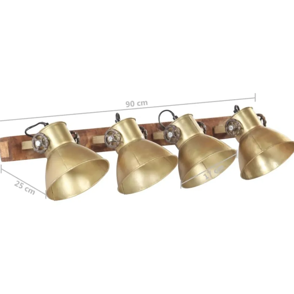 vidaXL Iluminación-Lámpara de pared industrial latón 90x25 cm E27