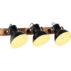 vidaXL Iluminación-Lámpara de pared industrial negra 65x25 cm E27