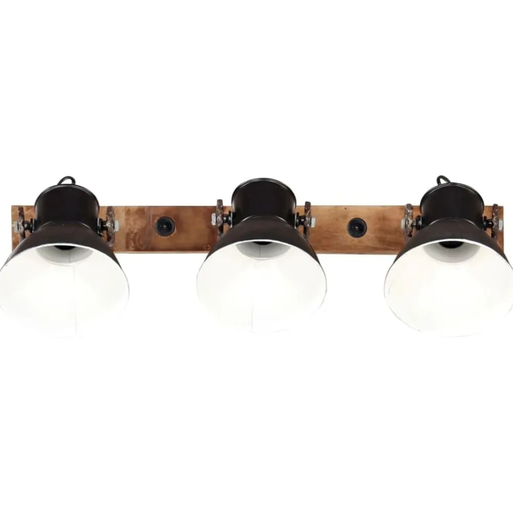 vidaXL Iluminación-Lámpara de pared industrial negra 65x25 cm E27