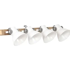 vidaXL Lámpara de pared industrial blanca 90x25 cm E27 Blanco Sale