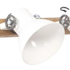 vidaXL Lámpara de pared industrial blanca 90x25 cm E27 Blanco Sale