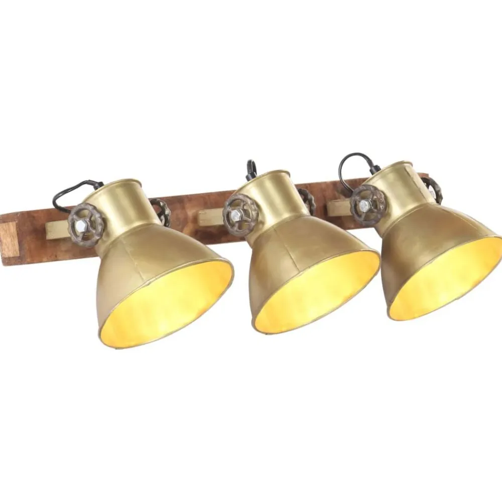 vidaXL Lámpara de pared industrial latón 65x25 cm E27 Latón
