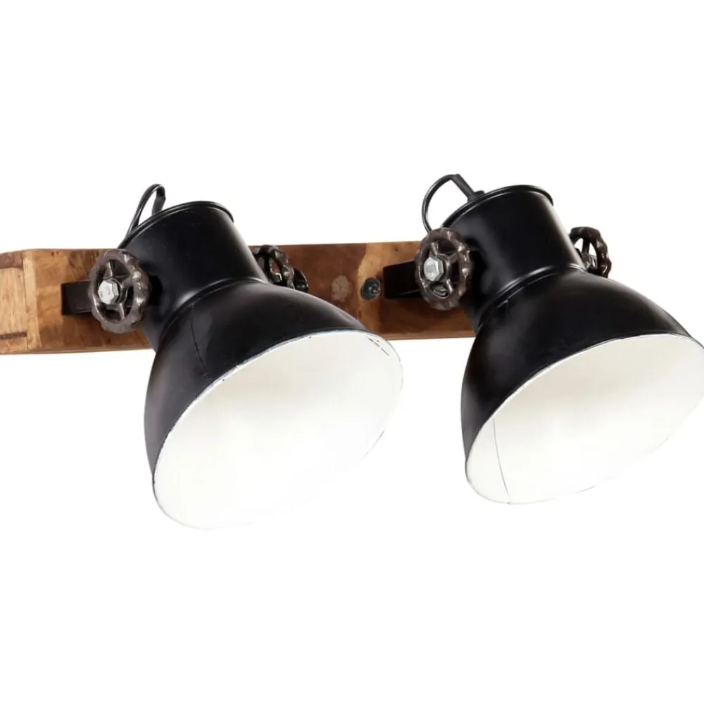 vidaXL Lámpara de pared industrial negra 45x25 cm E27 Negro Sale