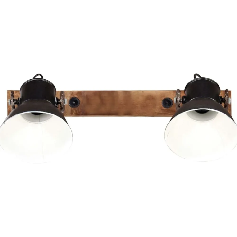vidaXL Lámpara de pared industrial negra 45x25 cm E27 Negro Sale