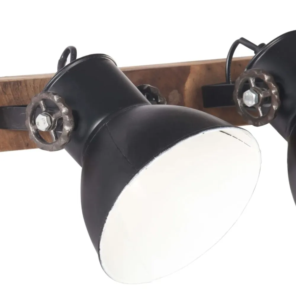 vidaXL Lámpara de pared industrial negra 45x25 cm E27 Negro Sale