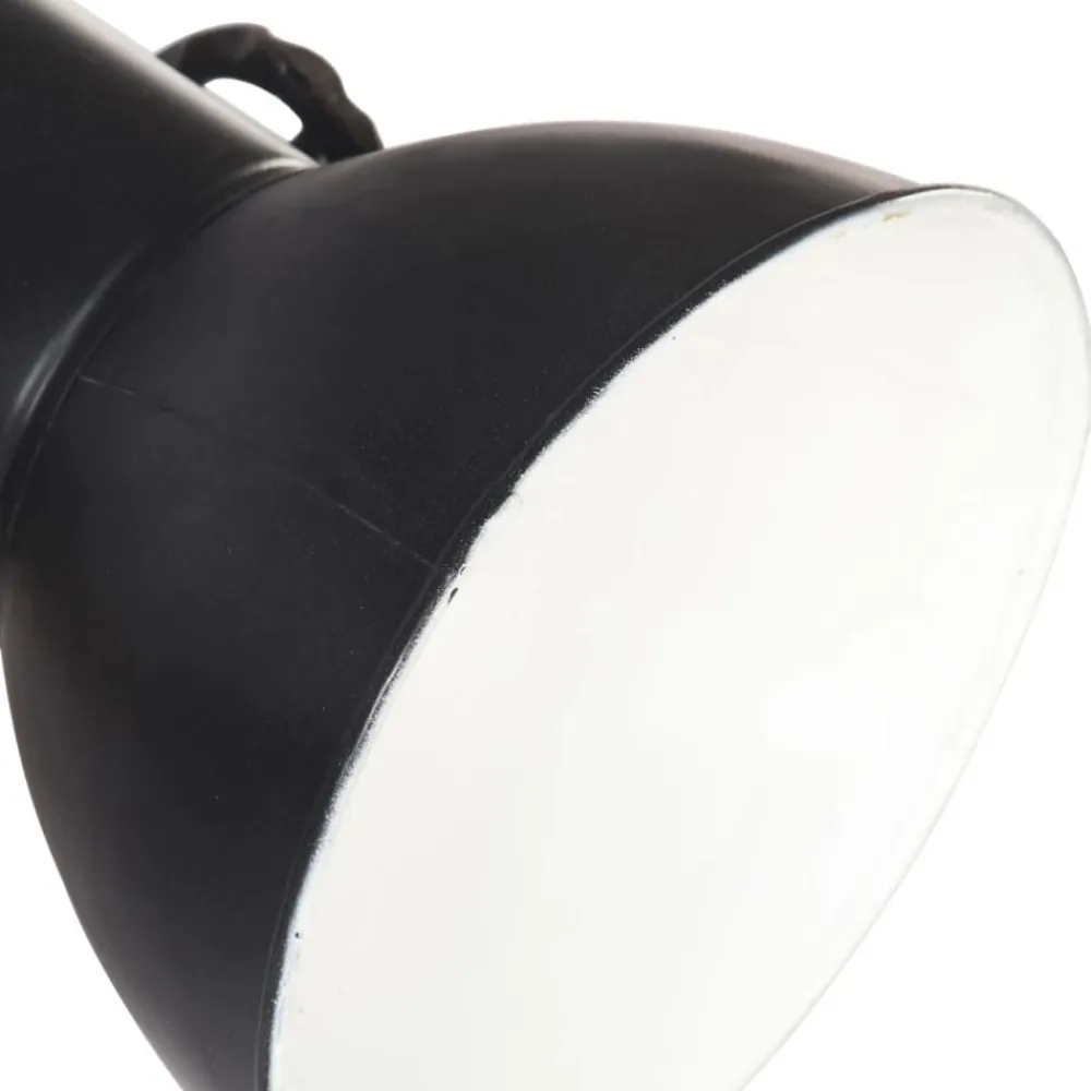 vidaXL Lámpara de pared industrial negra 45x25 cm E27 Negro Sale
