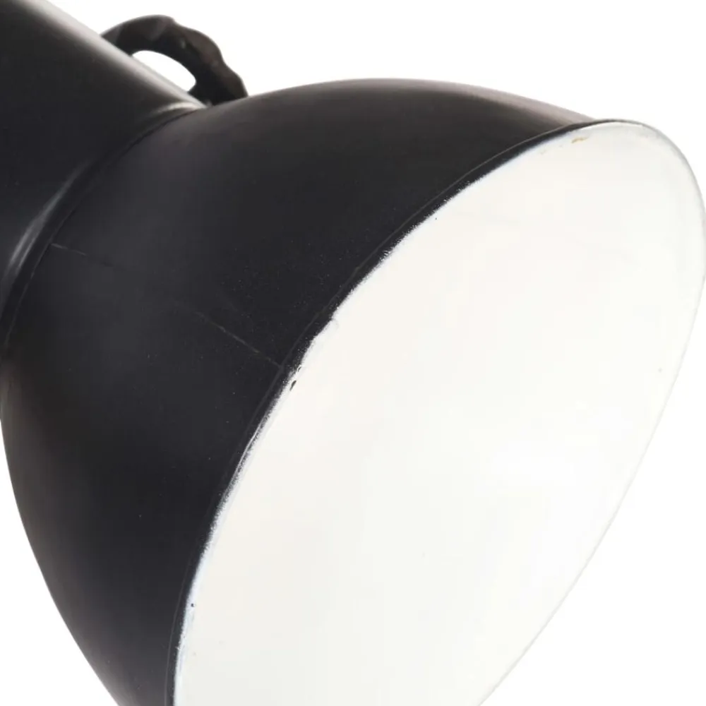 vidaXL Lámpara de pared industrial negra 90x25 cm E27 Negro Clearance