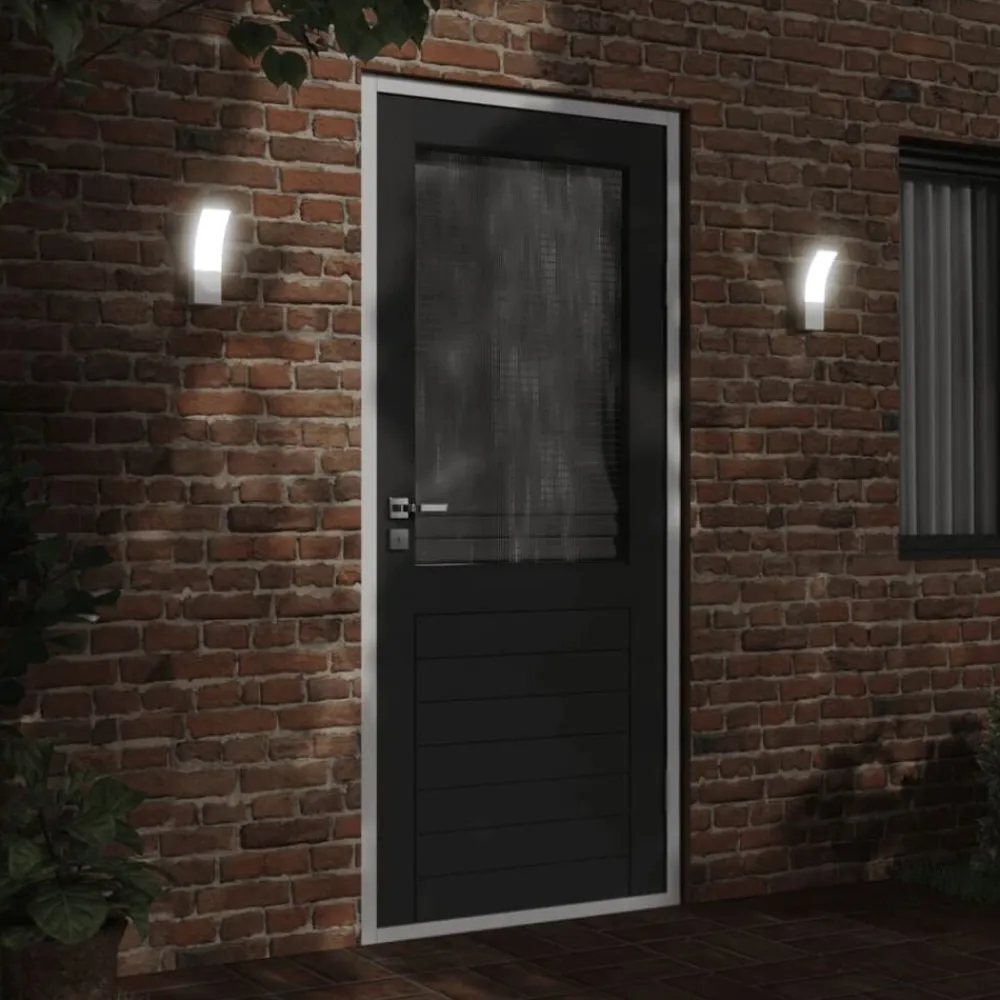 vidaXL Lámpara de pared LED de exterior aluminio fundido Blanco Hot
