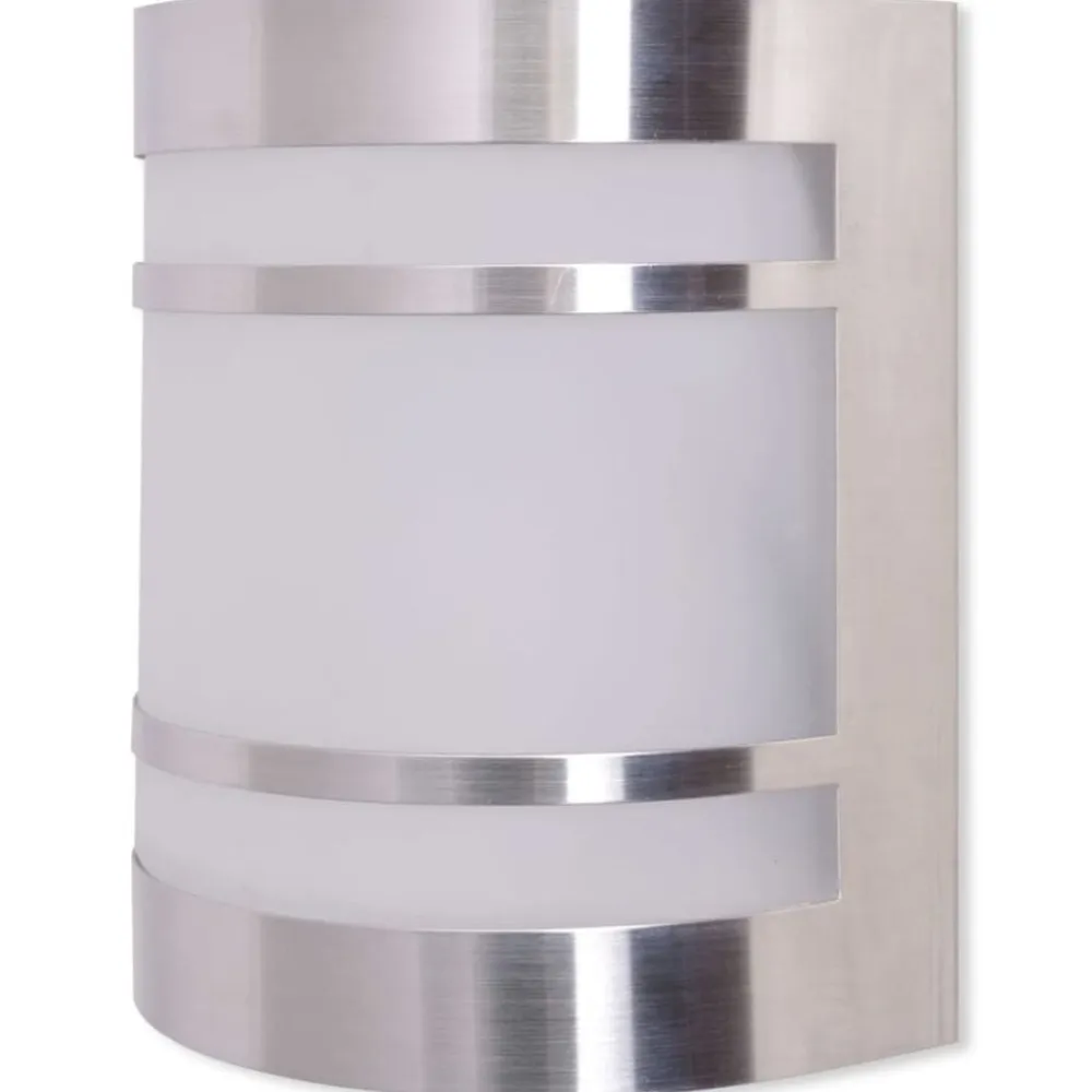 vidaXL Lámpara de pared para exteriores acero inoxidable Plateado Clearance