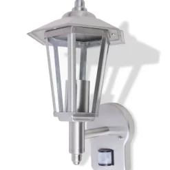 vidaXL Iluminación-Lámpara de Pared para Exteriores con Sensor Cuerpo Acero Inoxidable