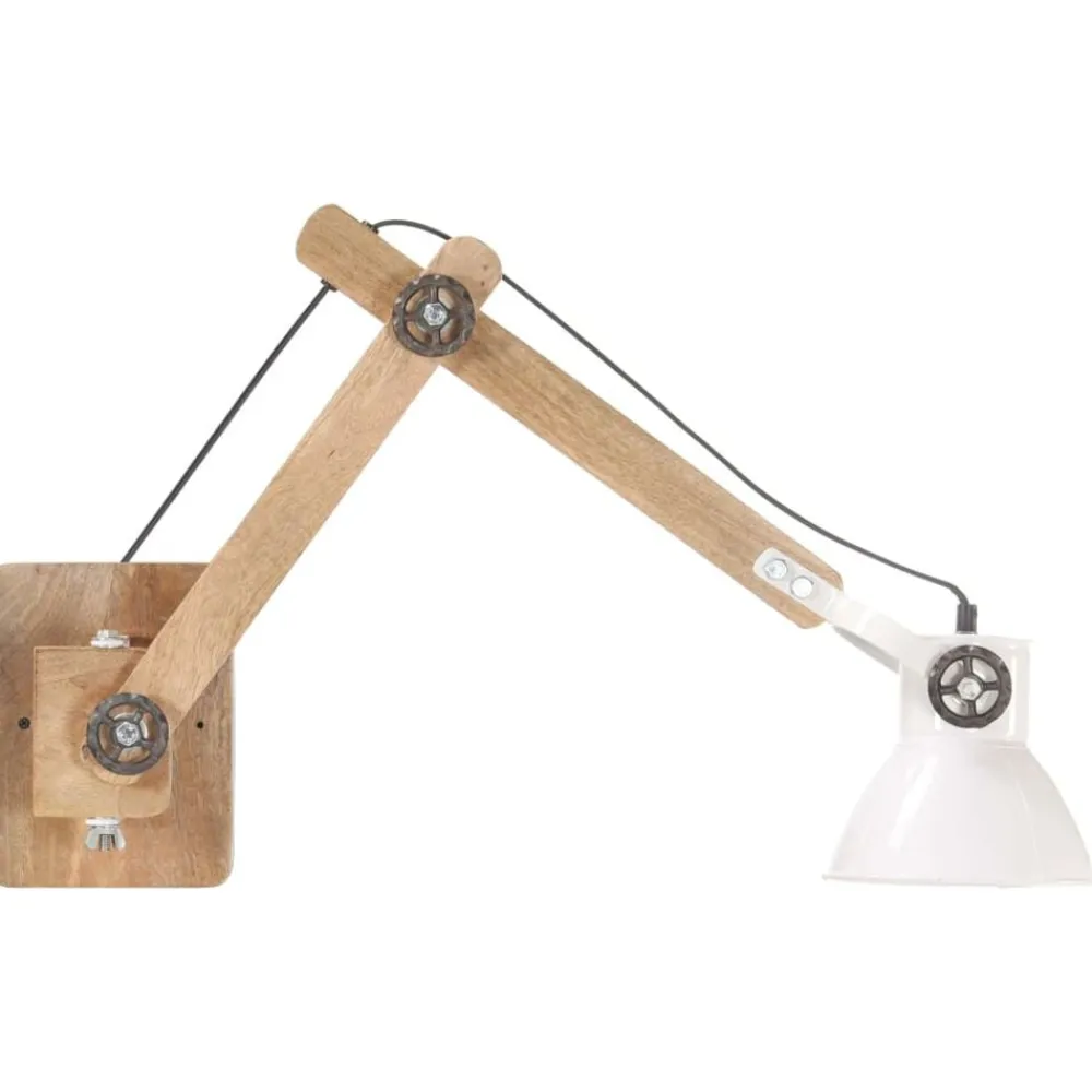vidaXL Lámpara de pared redonda estilo industrial blanca E27 Blanco