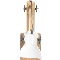 vidaXL Lámpara de pared redonda estilo industrial blanca E27 Blanco
