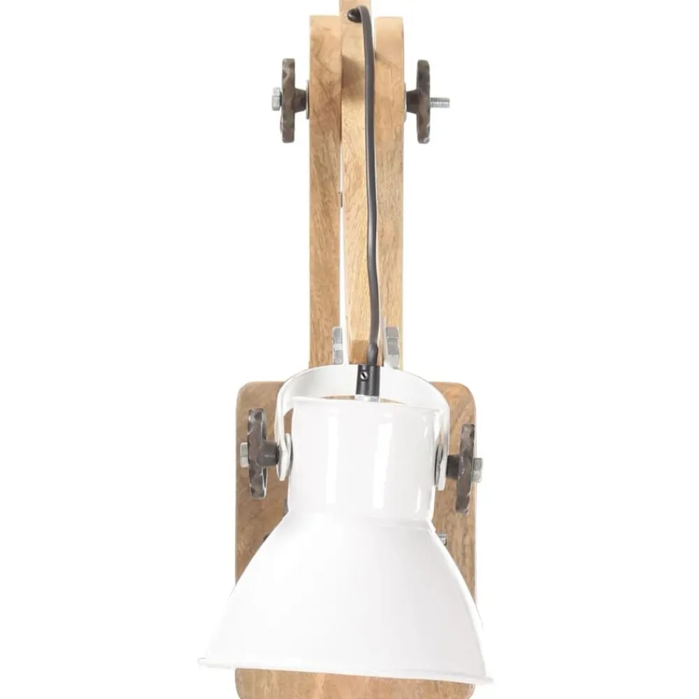 vidaXL Lámpara de pared redonda estilo industrial blanca E27 Blanco
