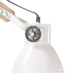 vidaXL Lámpara de pared redonda estilo industrial blanca E27 Blanco