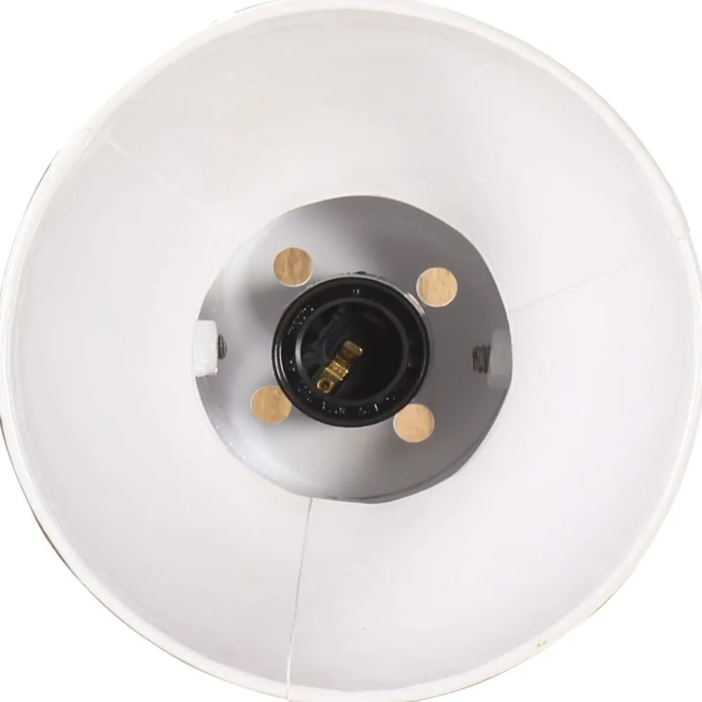 vidaXL Lámpara de pared redonda estilo industrial blanca E27 Blanco