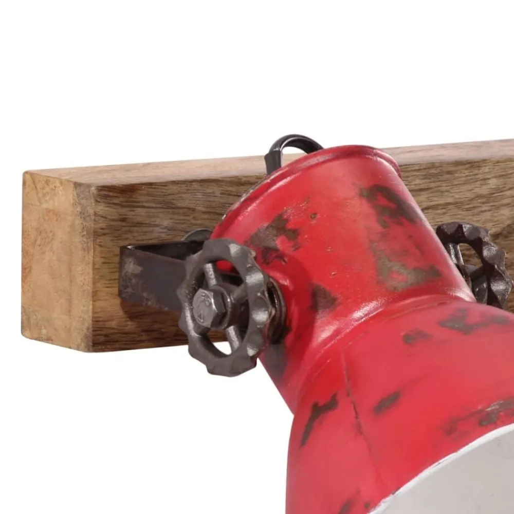 vidaXL Lámpara de pared desgastado 25 W E27 65x25 cm Rojo Online