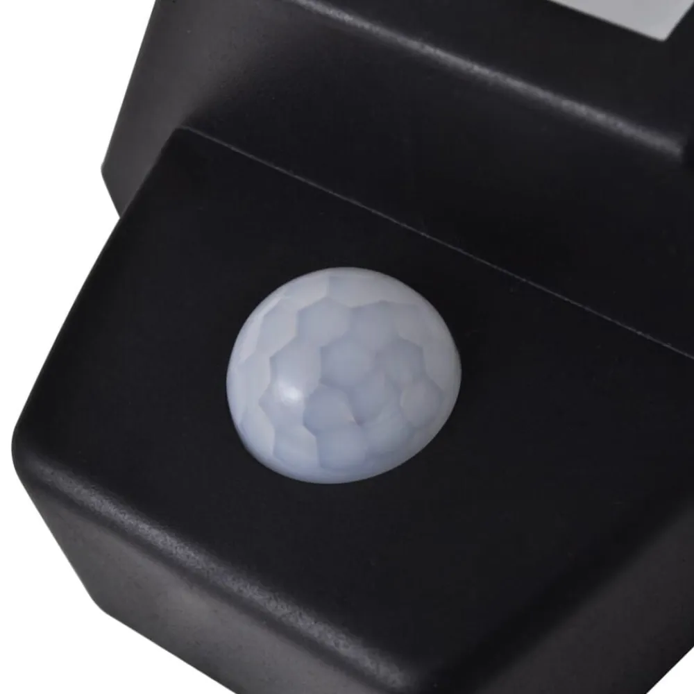 vidaXL Iluminación-Lámpara de pared solar con sensor de movimiento 2 unidades